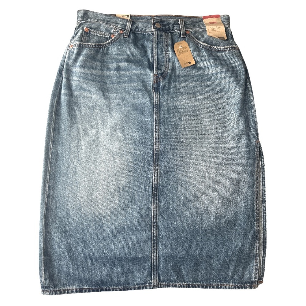 Levi's Blue Casual Pencil Midi Skirt